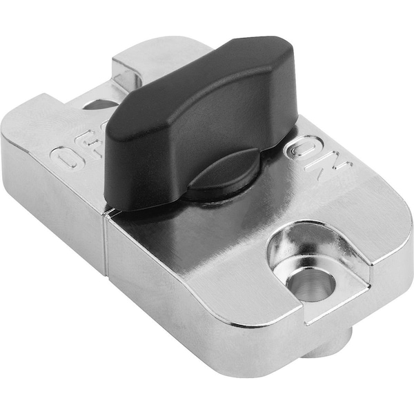 Sliding Clamp Oblong Hole Zinc, Black, Comp:Thermoplastic T=3